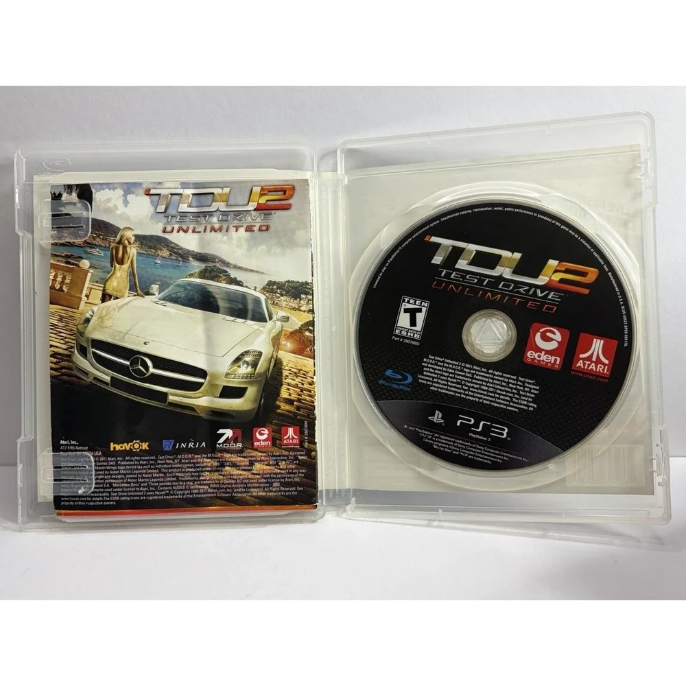 Test Drive Unlimited 2 PS3 Sony PlayStation 3 Racing Game Atari BLUS-30527 TDU2